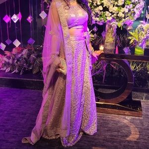 Designer Lavender Heavy Lengha